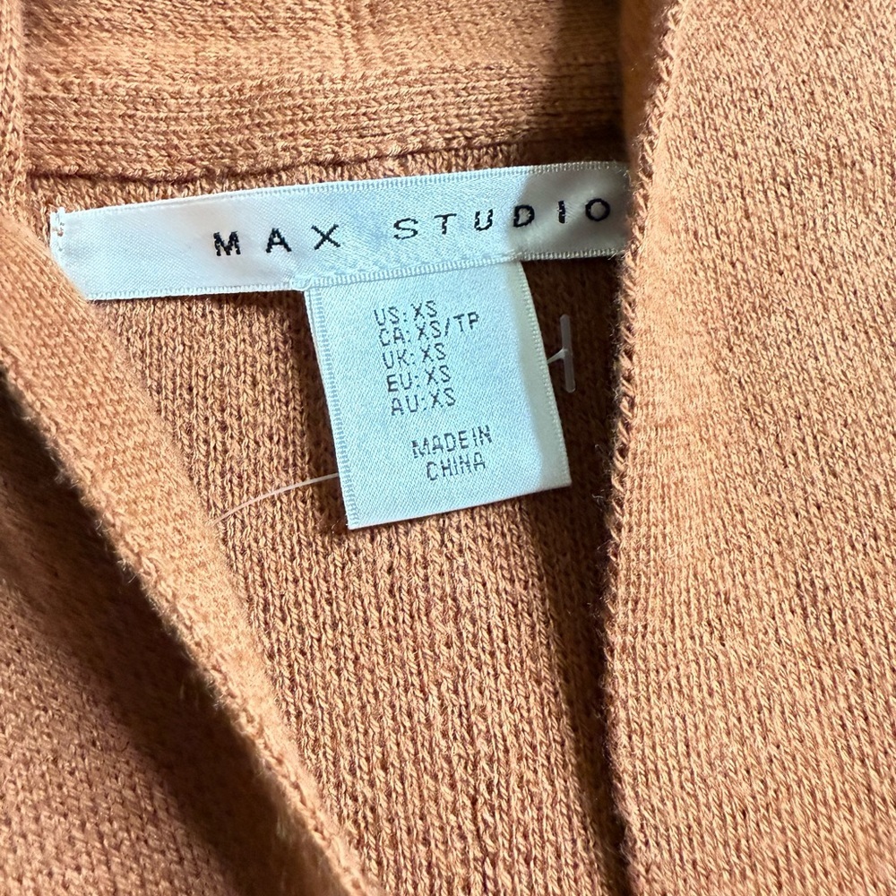 Max Studio Rust Open Front Cardigan Sweater XS – … - image 6